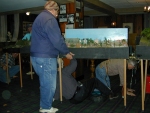 CVMRR members setting up modules at the Hanover Inn