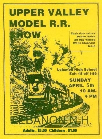 Upper Valley Model RR Show flyer: April 5 2009