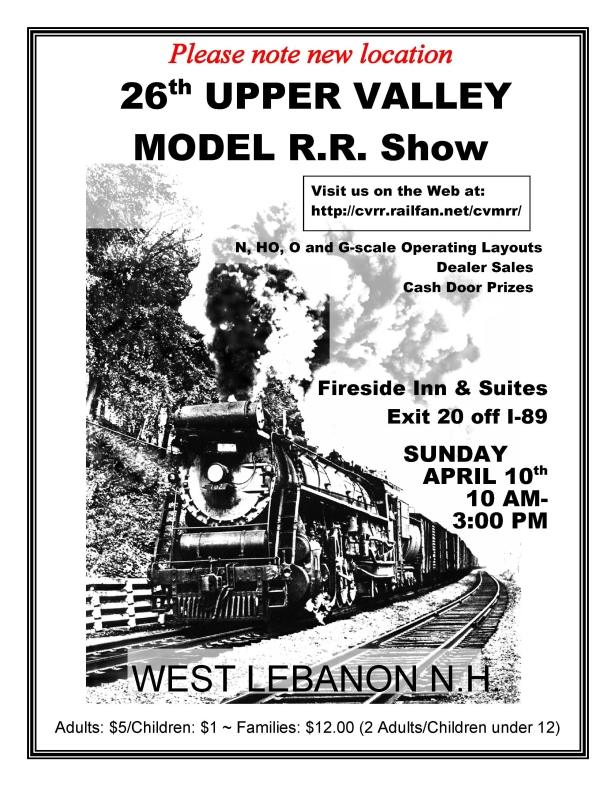 Upper Valley Model RR Show flyer: April 10, 2011
